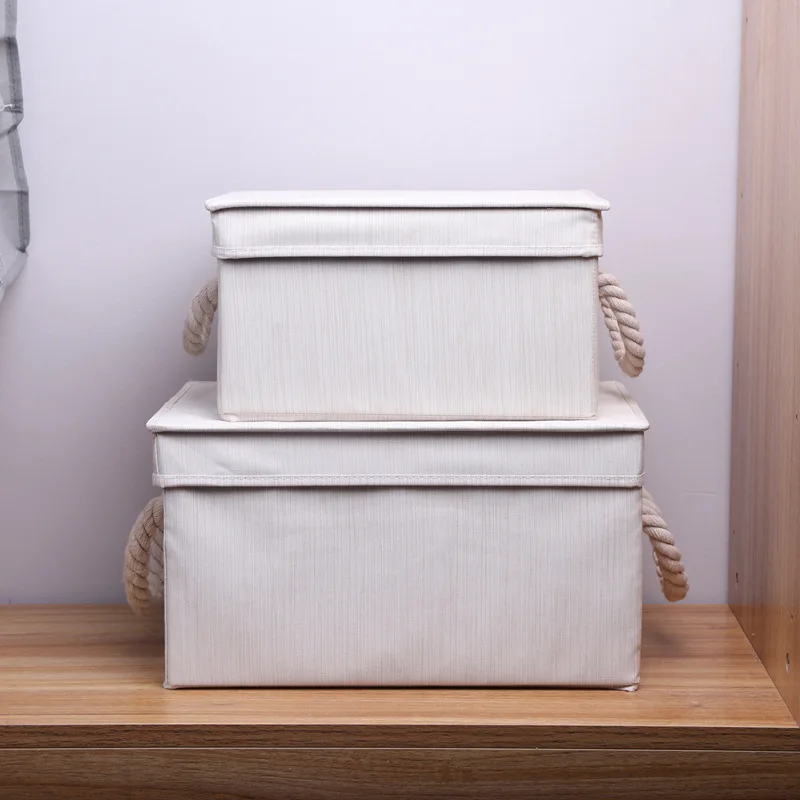 

Sundries Cloth Storage Boxes with Lid Modern Wardrobe Foldable Clothes Organizer In Cabinets Portable Underwear Box Drawers New