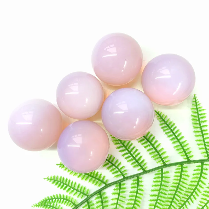 

Hot Sale Natural Crystal Sphere Folk Crafts 50mm Healing Stone Polished Pink Opal Ball For Home Decoration FGH