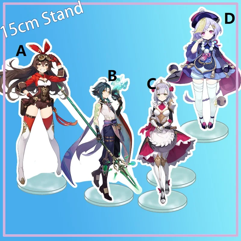 

Anime Stand Genshin Impact Xiao Qiqi Paimon keqing Acrylic Figure Display 15cm