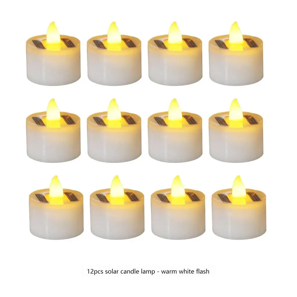 

12 Pieces Solar Lamp Craftsmanship Craftsmanship Party Supplies Candle Light