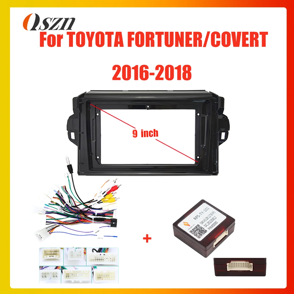 9-дюймовая рамка автомобильного радиоприемника для TOYOTA FORTUNER COVERT 2016-2018 монтажная