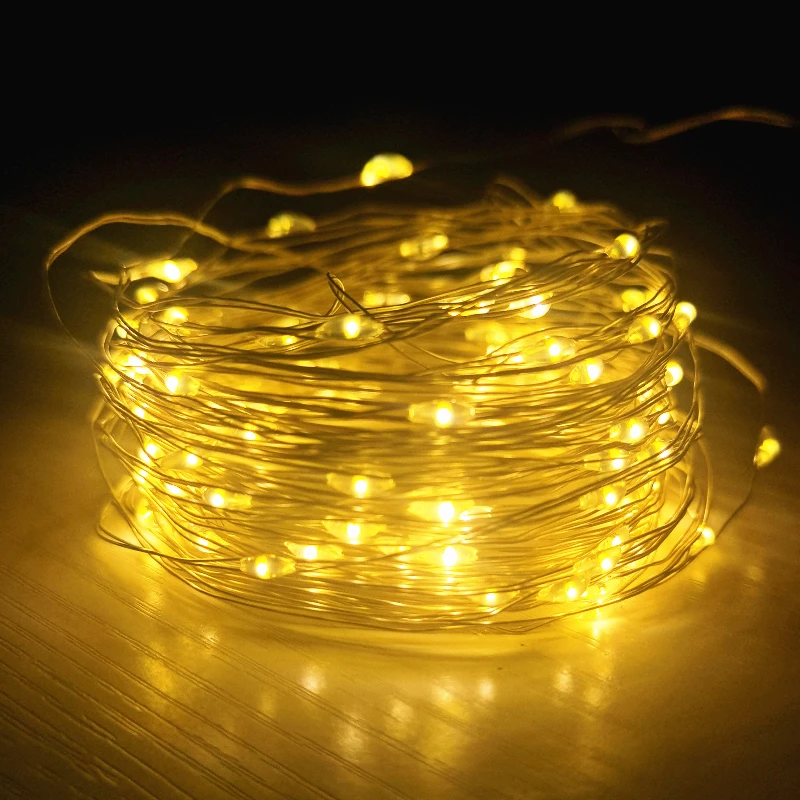 

Гирлянда из медной проволоки, 20 м, 10 м, 5 м, Рождественская, Сказочная, на батарейках