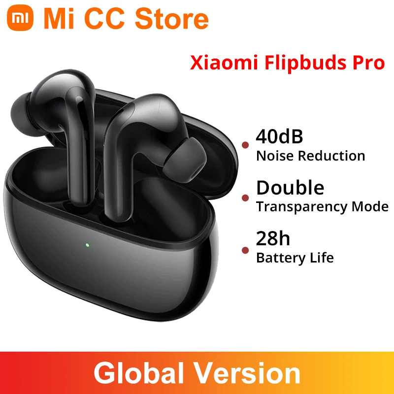 Xiaomi Flipbuds Pro глобальная версия Беспроводная зарядка 40 дБ шумоподавление TWS наушники BT5.2 двойное устройство подключения гарнитуры Xiaomi Flipbuds Pro глобальная версия Беспроводная зарядка 40 дБ шумоподавление TWS наушники BT5.2 двойное устройство подключения гарнитуры