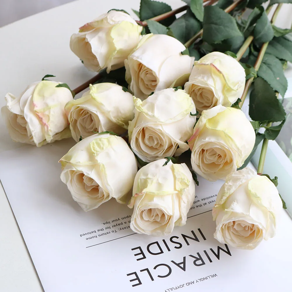 

Hot Selling White 1pc Rose Pink Silk Bouquet Peony Artificial Flower White Small Bud Bride Wedding Home Decoration Party Decor