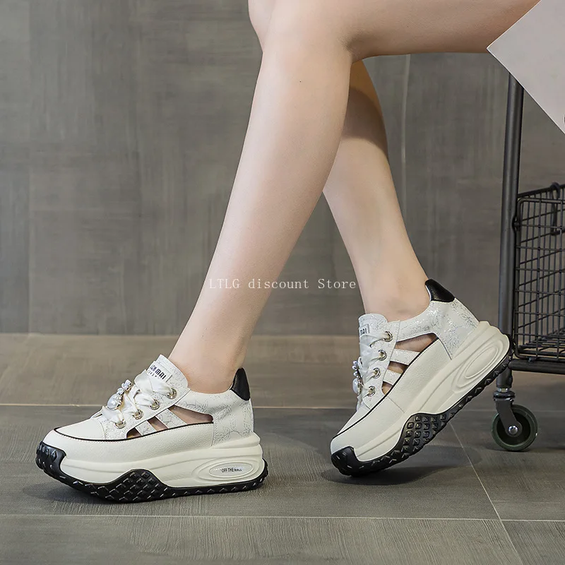 Сандалии женские на платформе кроссовки толстой подошве повседневная обувь для