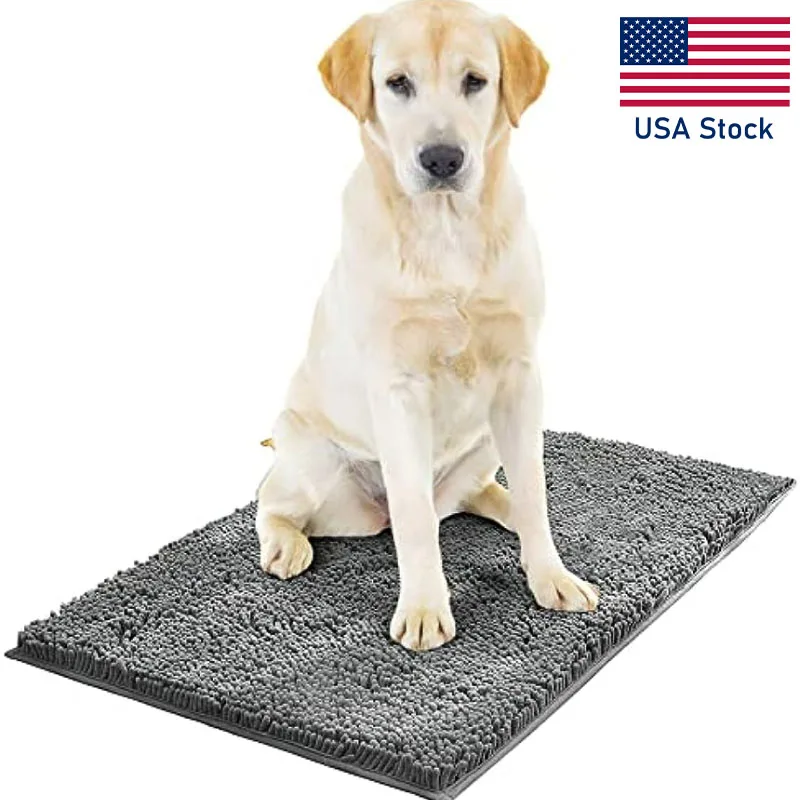 

Dog Mat for Food and Water Non Slip Machine Washable Pet Rug for Sleeping High Absorbent Pet Mat for Muddy and Paws