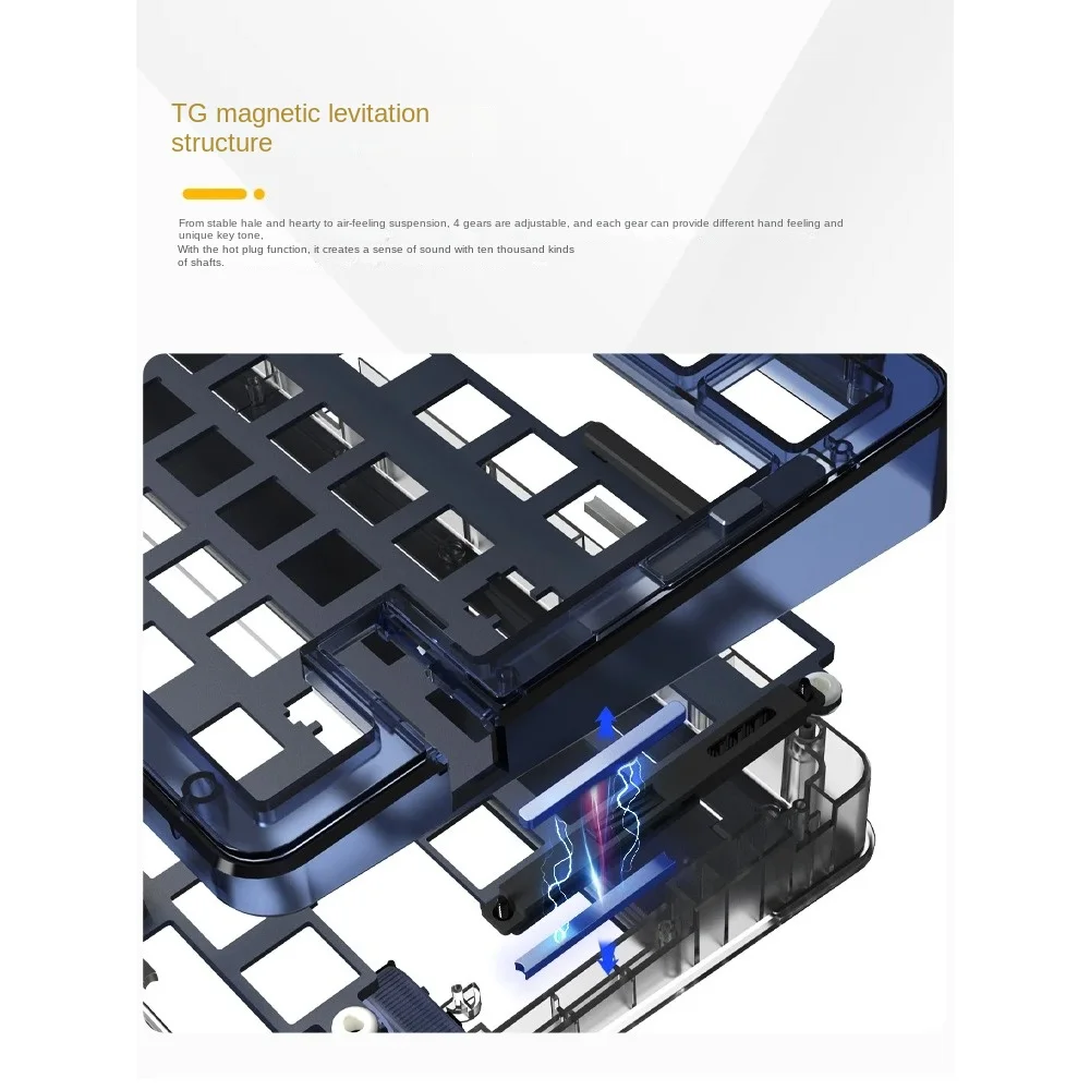 IYX OP75 Четырехсекционная беспроводная механическая клавиатура DIY с магнитной