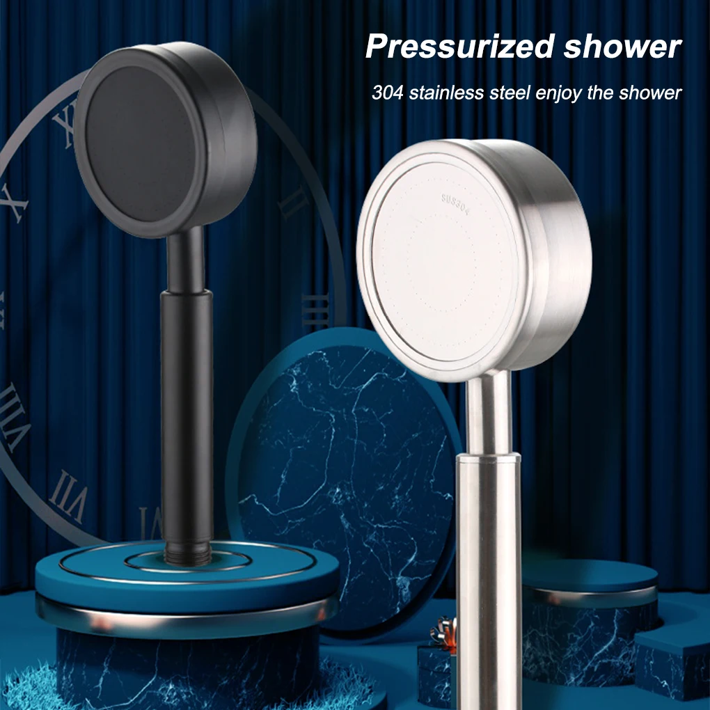 

RecabLeght Shower Head Stainless Steel High Pressure Nozzle Bathroom Accessories Showerhead Rain Sprayer Water Saving Hand-Held