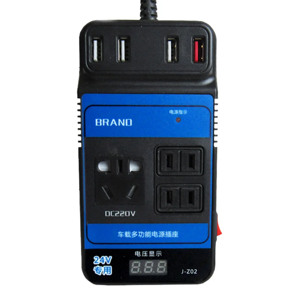 

Автомобильный преобразователь напряжения, 4 USB постоянного тока, 220 В, 150 Вт