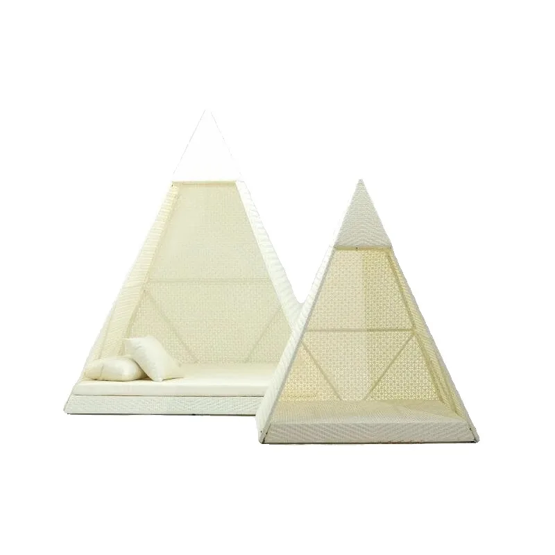 Уличный шезлонг Пирамида из ротанга Балкон Открытый тент Двор Курорт