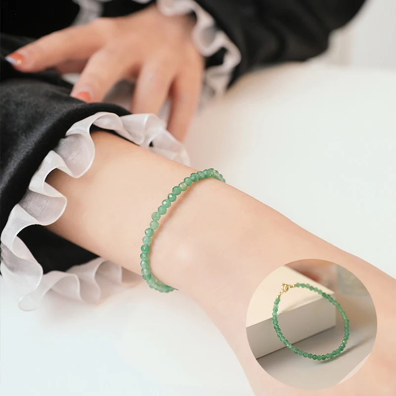 

PANJBJ Crystal Beads Natural Bracelet for Women Girl Retro Concise Sweet Individuality Jewelry Birthday Gift Dropshipping