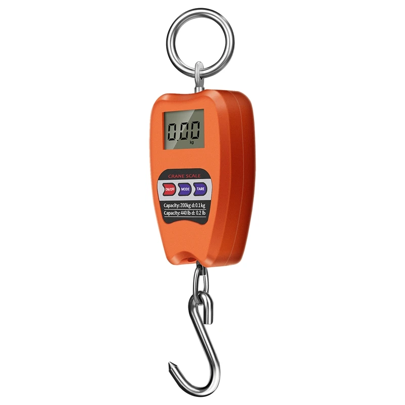 

Promotion! Mini Crane Scale Weighing Digital Industrial Hanging Scale 200Kg/441Lb Heavy Duty Hanging Hook Scales