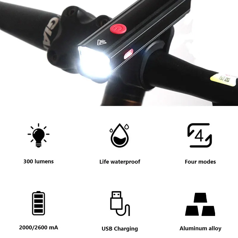 

Фара для горного велосипеда из прочного алюминиевого сплава с Usb-зарядкой и низким энергопотреблением