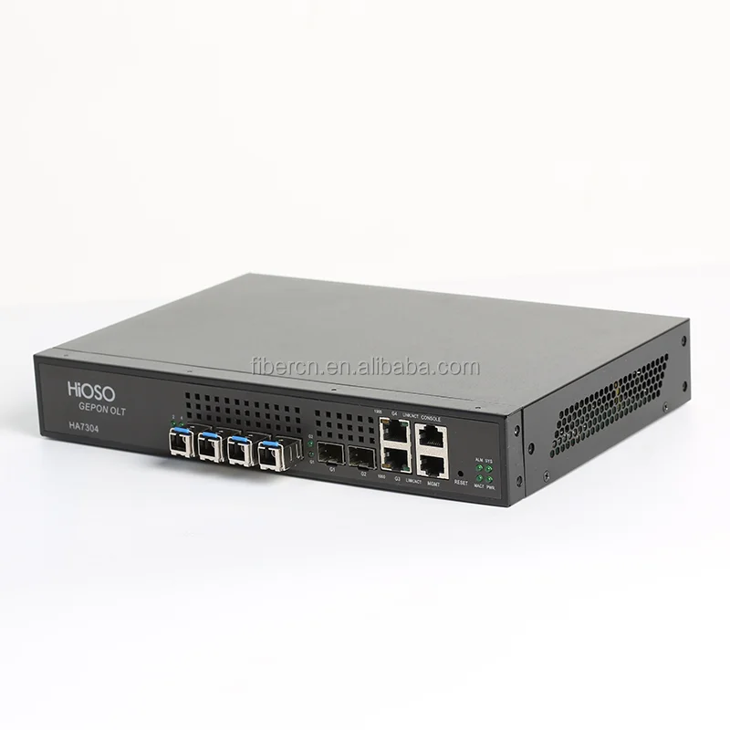 Фото Оптический терминал HiOSO GPON OLT mini с 4 портами PON, модулями HA7304C 2 SFP и 2 SFP+ для оптоволоконного подключения №4