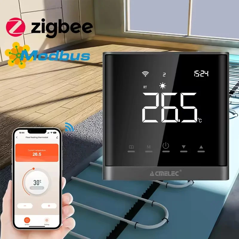 Фото Wi-Fi Zigbee 3,0 термостат для подогрева воды и пола, 16 А, 3 А №1