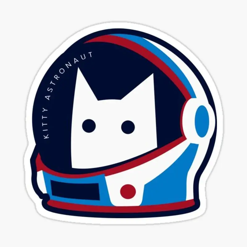 

Kitty стикер космонавт для ноутбука, декор для спальни, автомобиля, милый мультяшный художественный модный общественный чемодан