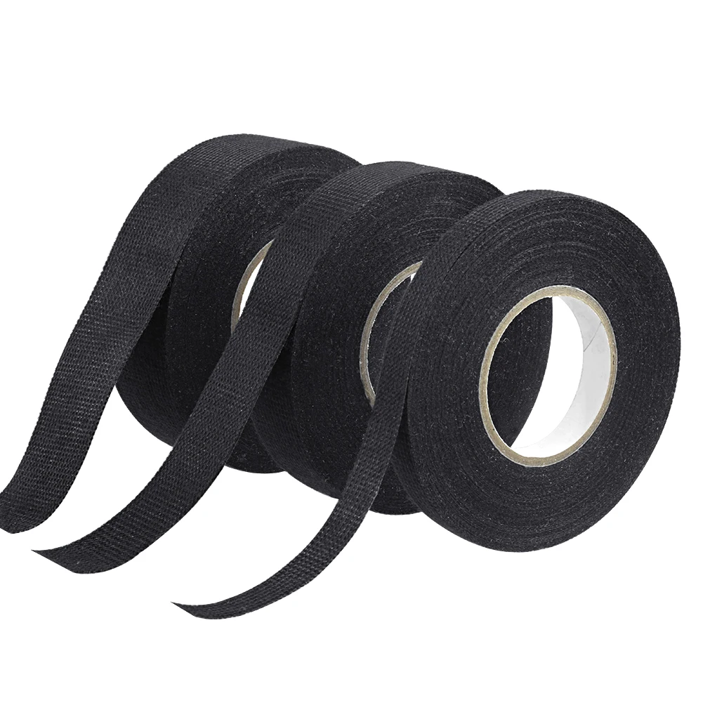 5 Rolls Heat-resistant Adhesive Cloth Fabric Tape For Automotive Cable Tape Harness Wiring Loom Electrical Heat Tape