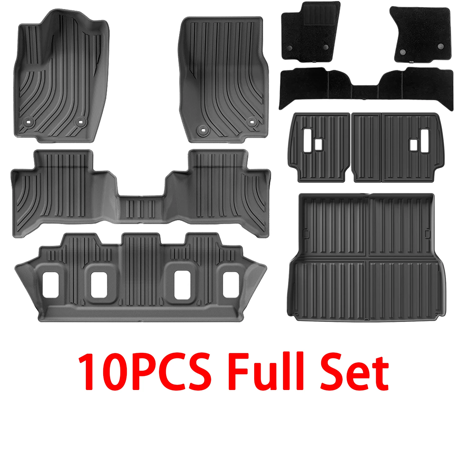 

Для Lexus GX550 GX550h 2024 2025 (5 мест) и Toyota Prado LC250 250 J250 2024 2025 TPE напольные коврики, грузовой вкладыш, коврик на спинку