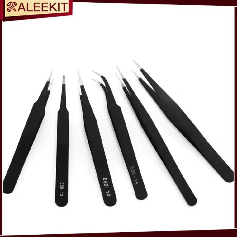 

Newest Anti-Static Stainless Steel Tweezer Sets Home Maintenance Repair Tools Kit Anti Static Model Making Tool Hand Tool Sets