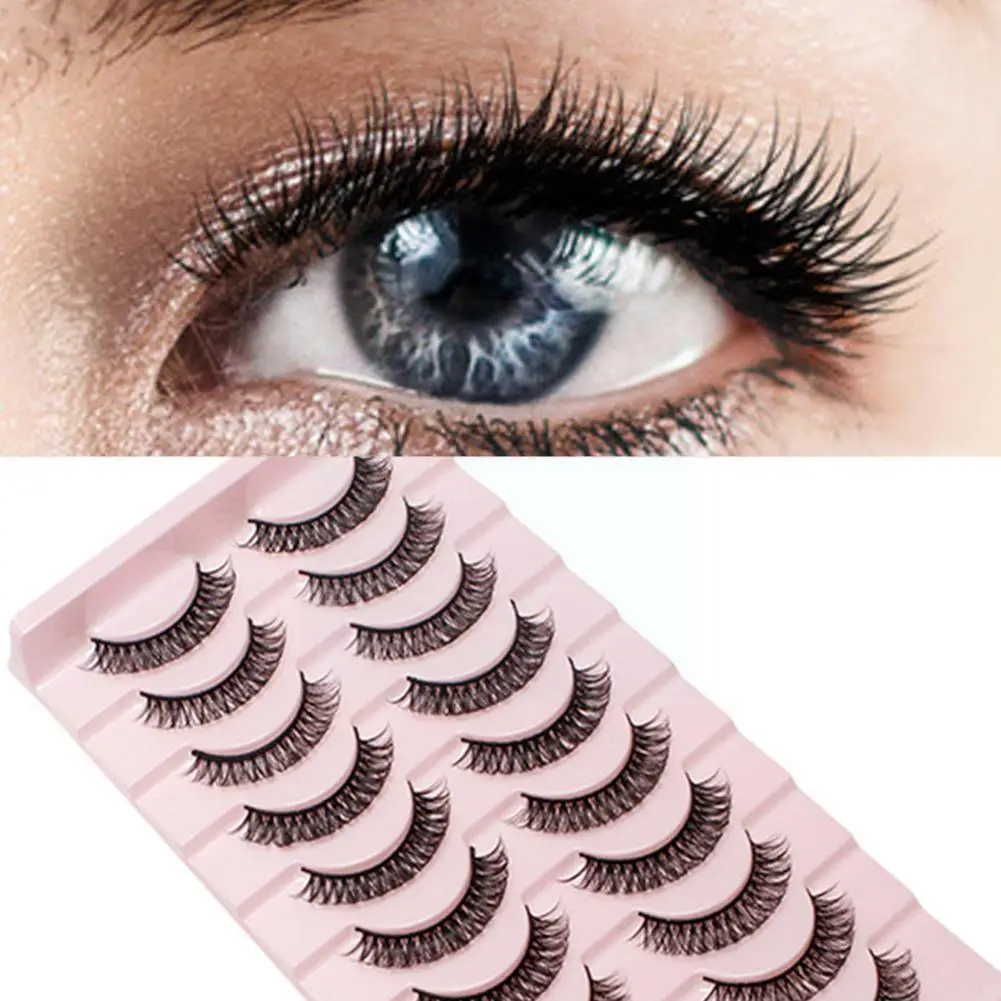 

10 Pairs Dd Curl Russian 3d Mink False Eyelashes 10-23mm Fluffy Reusable Super Volume Eyelashes Super Volume Natural G6x3