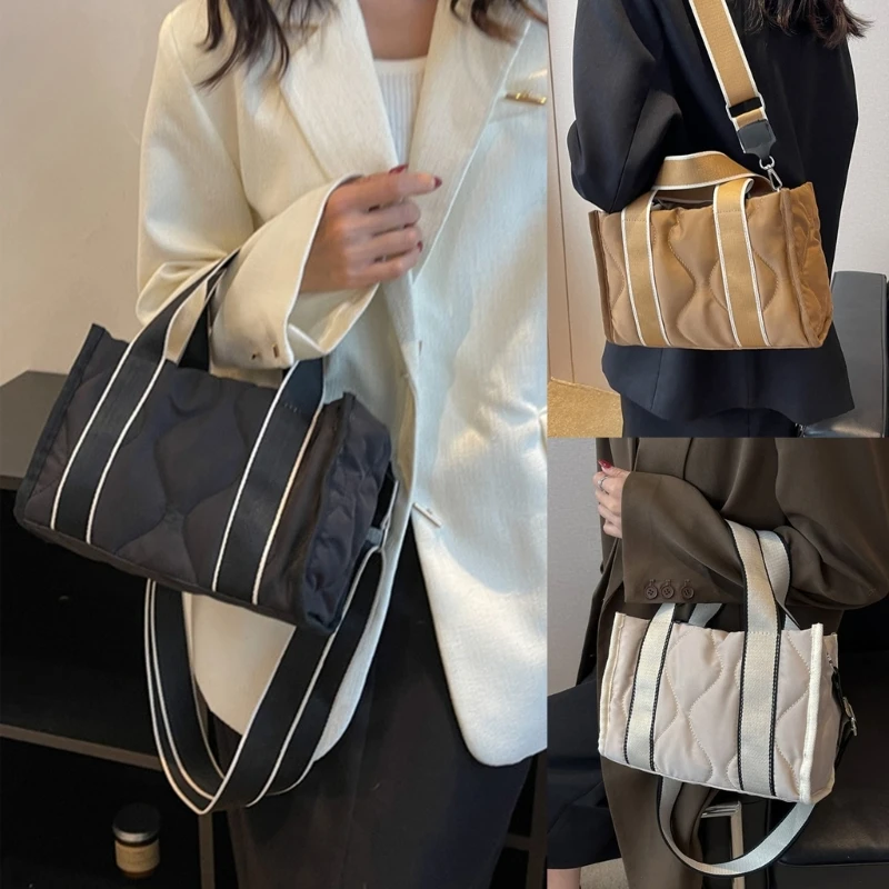 

Сумка через плечо Нейлоновая сумка-тоут Модная школьная сумка-мессенджер Повседневная школьная сумка для книг