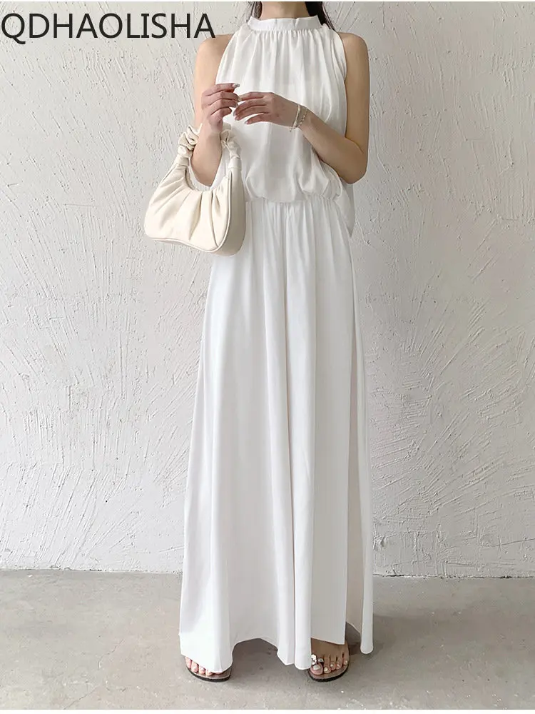

New In Summer Women's Ice Silk Wide Leg Pants Women's High Waist Drop Thin Loose Satin Skirt Pants Casual Comfort Women's Pants