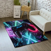 home area gamer rugs with game controller design non slip floor mats for kids throw carpet for decor living bed playrooms