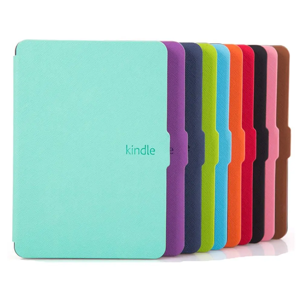 

Folio Ultra Slim Cross Grain Smart Case PU Leather Protective Shell Magnetic Cover For Amazon Kindle Paperwhite 1/2/3