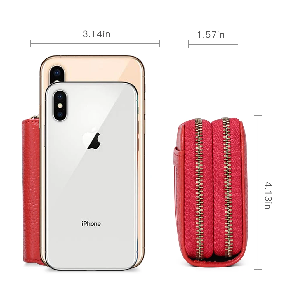 Simple Women Genuine Leather Purses Female Wallets Lady Small Coin Pocket Rfid Card Holder Mini Money Bag Portable Clutch