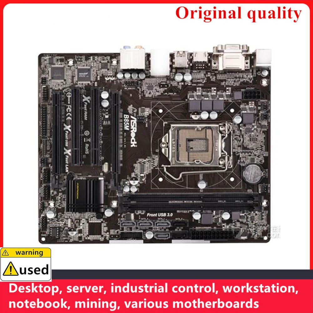 Используется для материнских плат ASROCK B85M LGA 1150 DDR3 16 ГБ M-ATX для Intel B85 десктопной материнской платы SATA III USB3.0