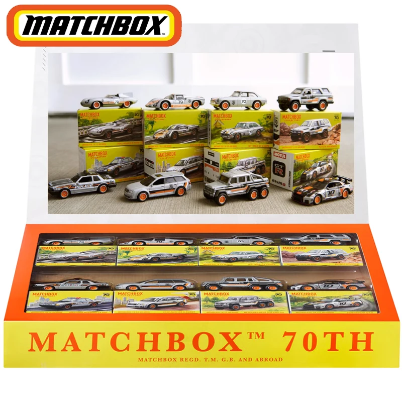 

MATCHBOX 1:64 ford mustang 4RUNNER nissan gtr jaguar 70th Anniversary Collection HPC03 Gift Box Alloy car children's toys