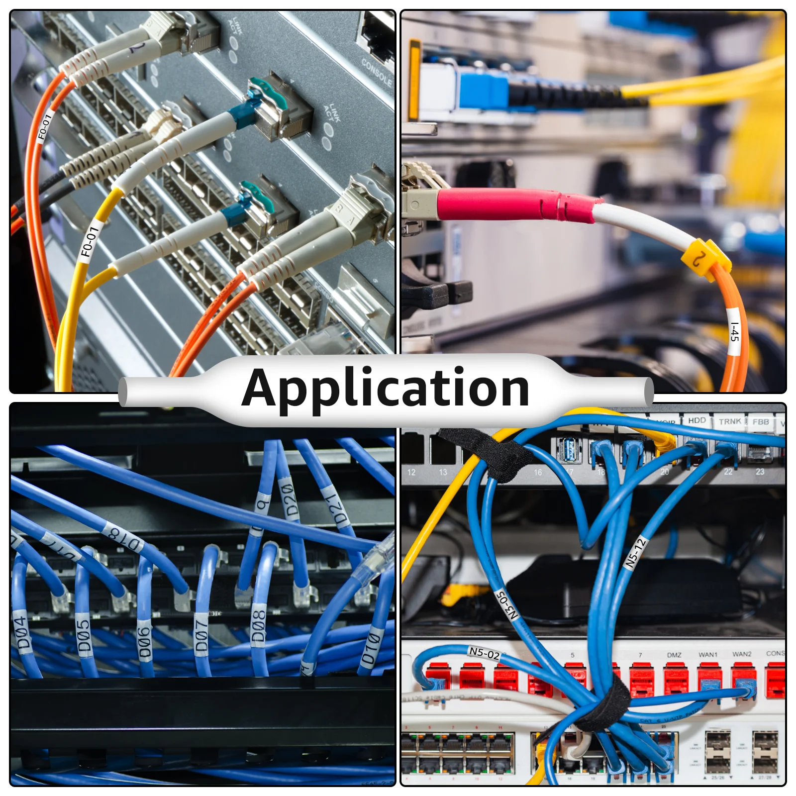 Термоусадочная трубка 3PK 6/9/12/19/24 мм 18053 18054 18055 18056 ленты для этикеток совместимые с