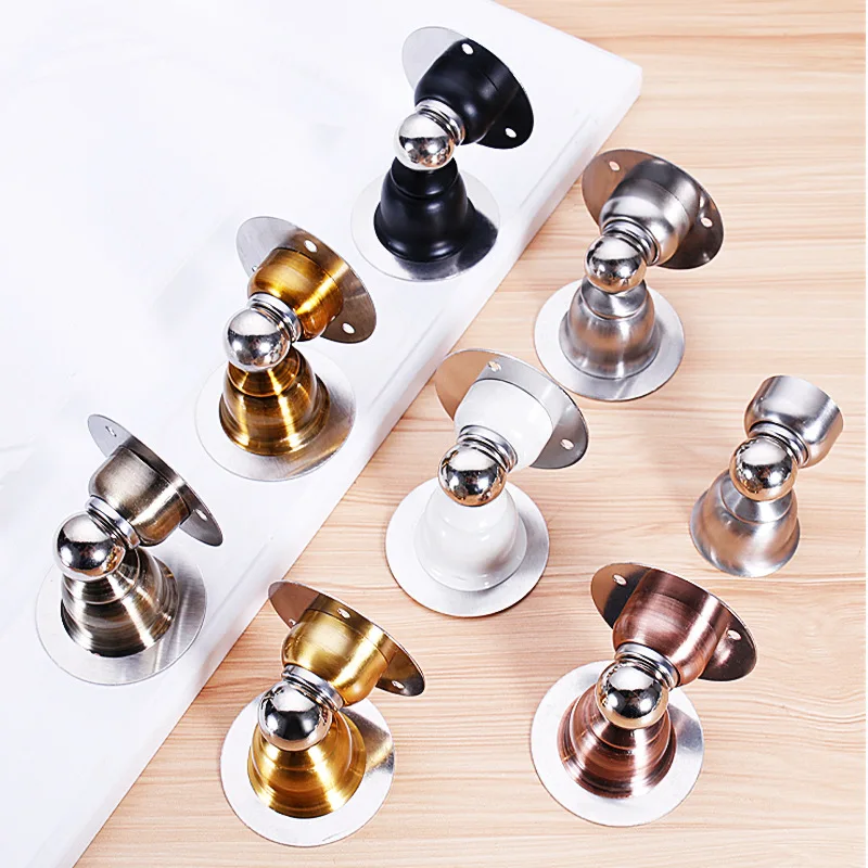 

NEW Free Ultra Short Door Suction Mini Small Strong Magnetic Stainless Steel Wall Suction Net Red Bell Door Touching Door Stop