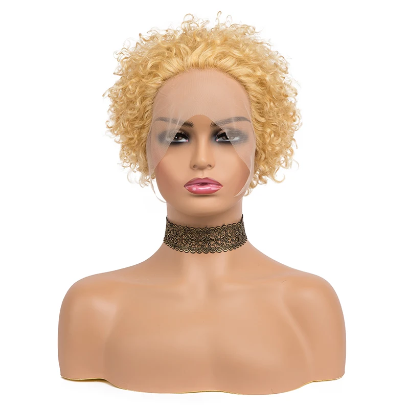 

613 Blonde Wig Pixie Cut Wig Short Curly Human Hair Wigs Cheap Human Hair Wig 13x1 Hd Transparent Lace Wigs For Women Human Hair