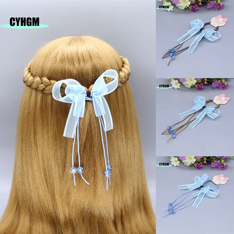 

New Fashion silk scrunchie hair ties kawaii Elastic hair band girls hair rubber band women's hanfu hair accessory D07-3