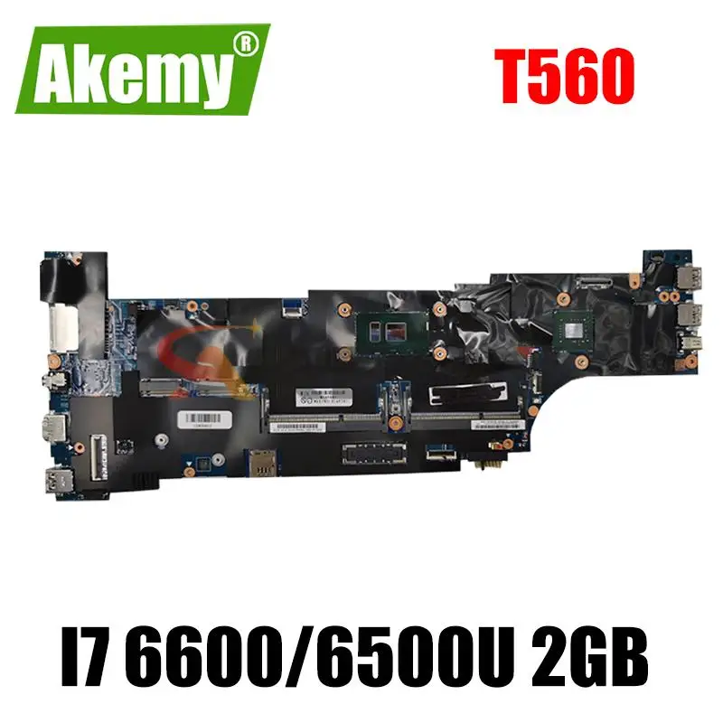

Akemy 448.06D10.0021 For Lenovo Thinkpad T560 W560S P50S Laptop Motherboard CPU I7 6600U DDR3 GT940M/M520M 2G Work