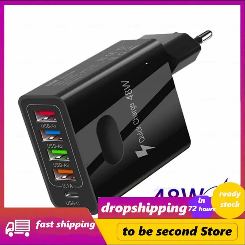 

Stable Output Mobile Phone Charger Secure 4usb Pd Adapter Protection Built-in Suitable For Different Countries Phone Adapter