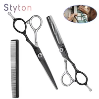 styton professional hairdressing scissors kit hair thinning barber scissors set hair cutting shears japan steel 440c scissors