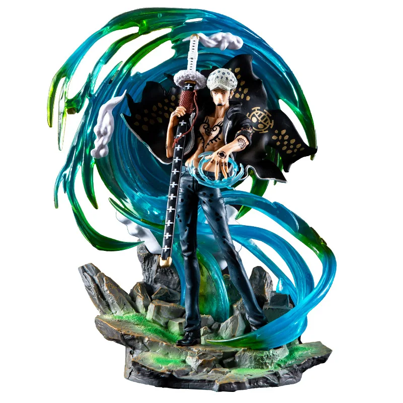 

Anime One Piece Dressrosa Arc Trafalgar Law PVC Action Figure Game Statue Collectible Model Kids Light Up Toys Doll Gifts