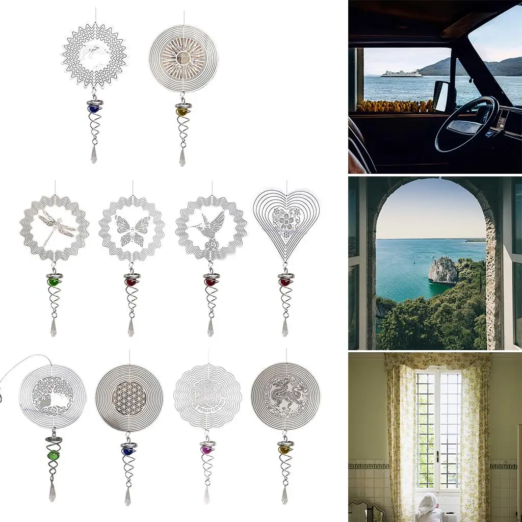 

3d-ветер, садовый декор, спиральные ветряные колокольчики, художественный Декор