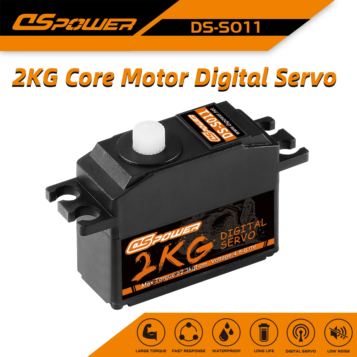

DSpower 2KG Core Motor Waterproof Servo Digital Servos for RC Car Helicopter Plane Boat 144001 12428 124018 mn99s mn86 1/12