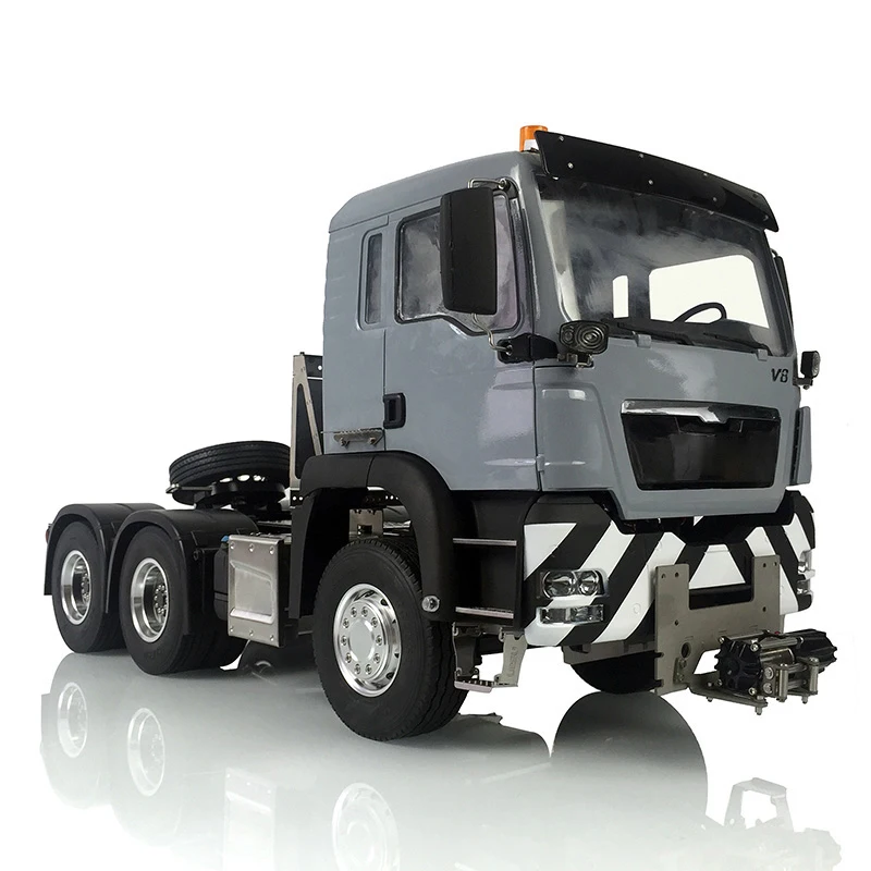 LESU Радиоуправляемый трактор грузовик 1/14 Металл 6*4 Шасси DIY MAN TGS лебедка предупреждающие огни