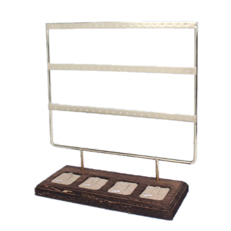 

Wood Jewelry Display Holder Earrings Chain Necklace Display Stand Earrings Display Rack