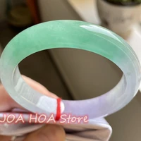 newest exquisite jewelry bangle jadeite ice seed half bean green perfect natural jade bracelet high quality handring