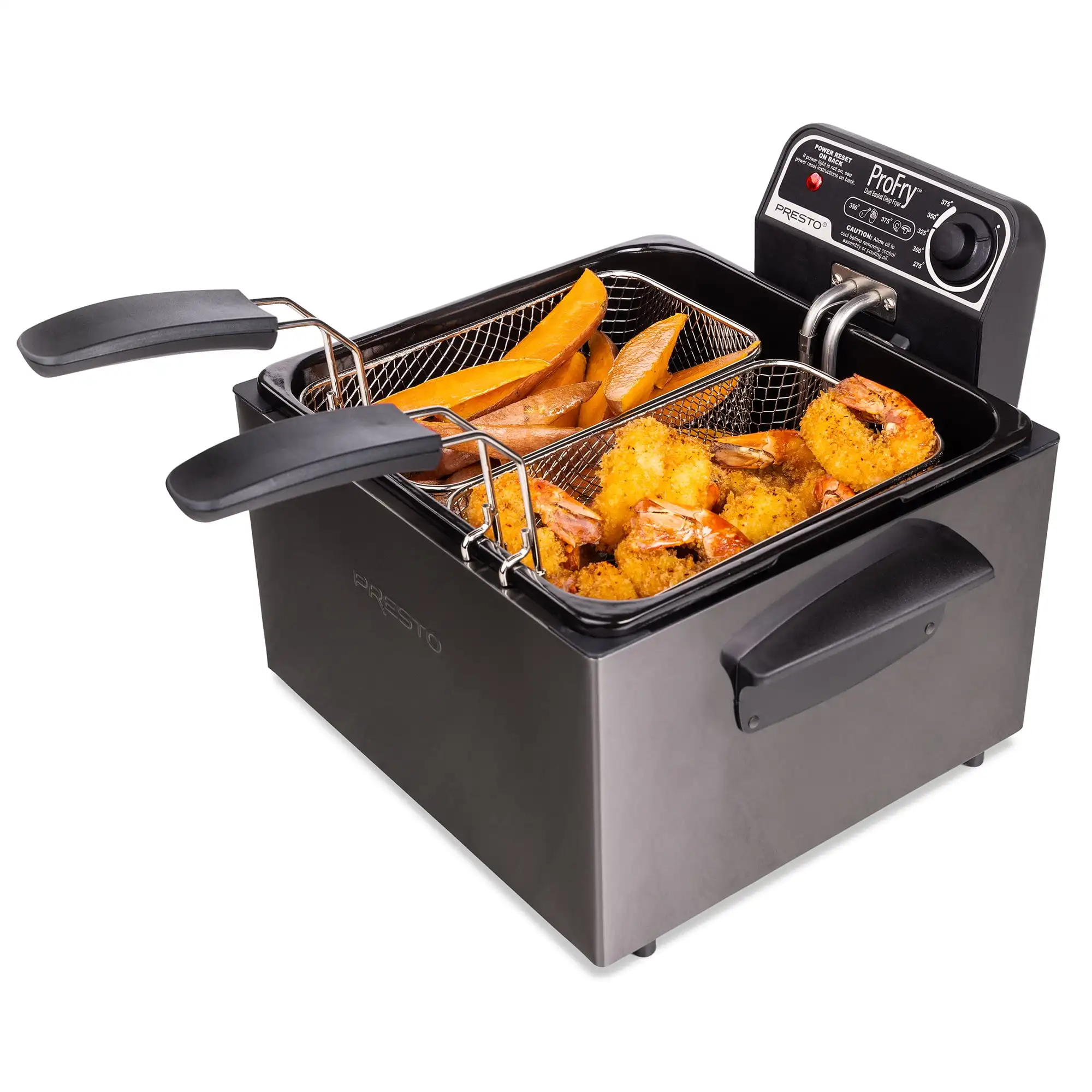 

5Qt Dual Basket Immersion Element Black Deep Fryer Air Fryer Oven