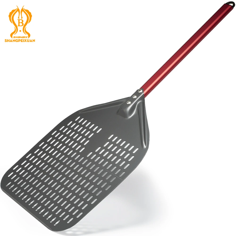 Лопатка для пиццы SHANGPEIXUAN 14/13/12 дюйма алюминиевая лопатка с ручкой Aolly твердая