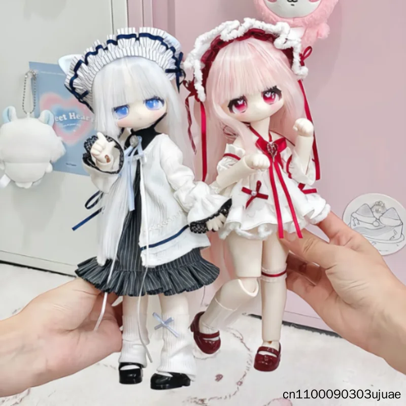 Фото Коллекционная фигурка Meki Fluffy Goodnight Series, масштаб 1/6, 4 точки артикуляции, BJD, с пророщенными волосами, в слепой коробке, Kawaii Mystery Box №2