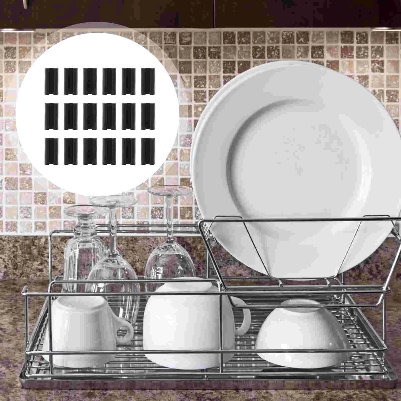 Стеллаж для раковины проволочная сетка защита кухни резиновые Сменные зажимы