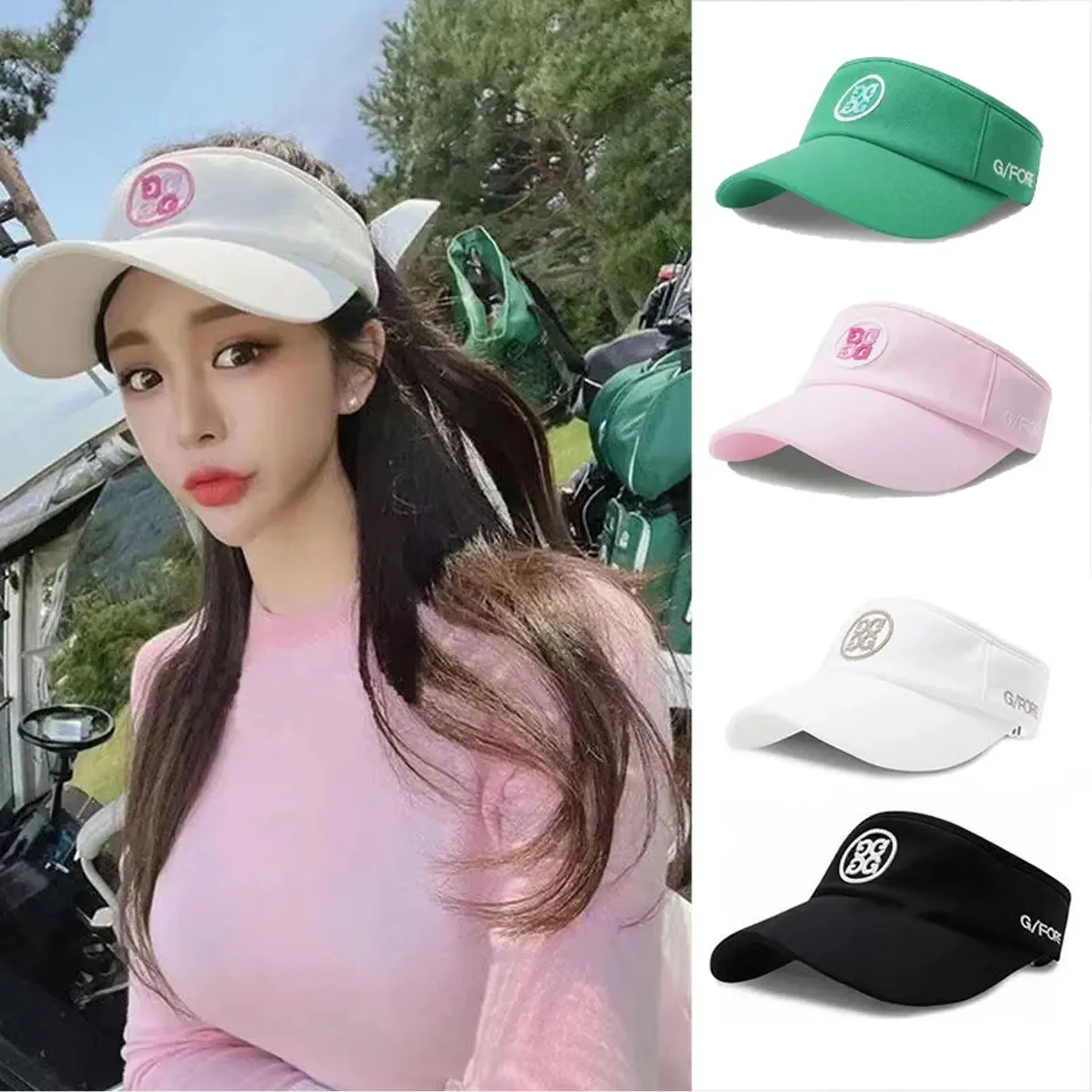 

Leisure Big Brim Pure Color Roofless Sun Hat Golf Cap Outdoor Sunshade Breathable Golf Hat Sports Baseball Cap For Man Women