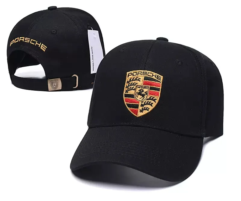 Фото Бейсбольная кепка Snapback с вышитым логотипом автомобиля, уличные регулируемые повседневные шапки для Porsche 918 Taycan Panamera Cayenne Boxster Cayman №3